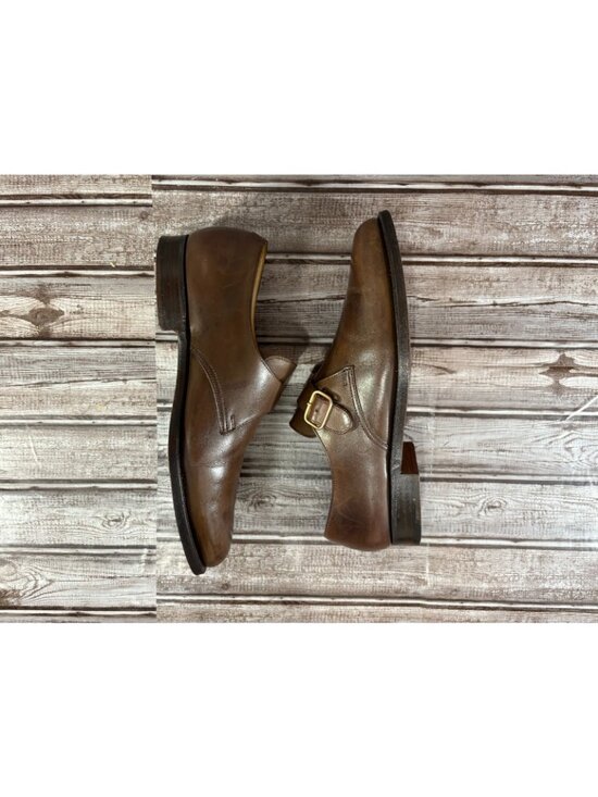 Brooks Brothers Peal & Co CROCKETT JONES Monk Dress Shoes color brown sz 8.5 D main image 5